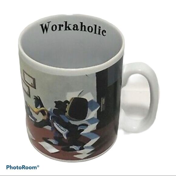 Looney Tunes XL Ceramic Mug Lifestyle 90s Workaholic - Picture 1 of 4